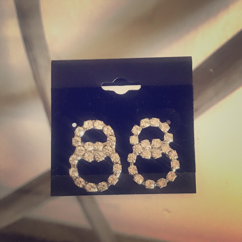 Cubic zirconium diamond earrings